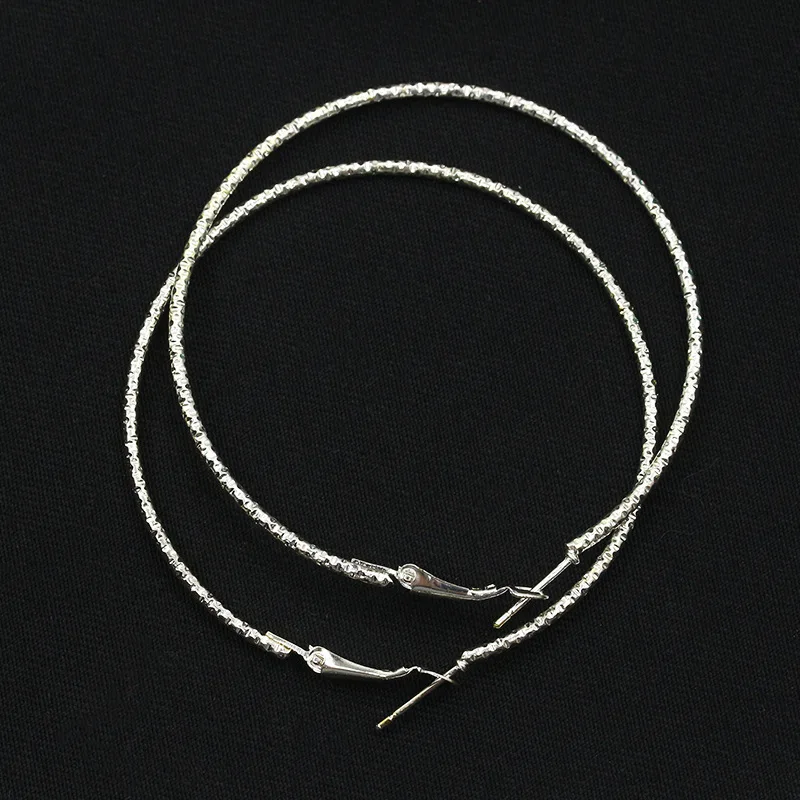 

Fashion women gold silver hollow great circle ring earrings ear bamboo hoop earrings Mei Stylish Jewelry wholesale