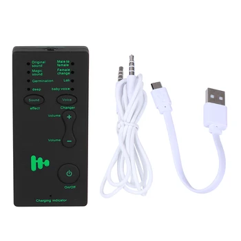 

Mini Voice Changer Adapter 8 Voice Changeing Modes Microphone Disguiser Phone Microphone Voice Changer Adapter for PUBG MIC Game