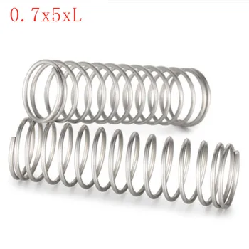 

20pcs wire diameter 0.7mm OD 5mm 0.7x5xL Stainless Steel Micro Small Compression spring length 10mm-50mm