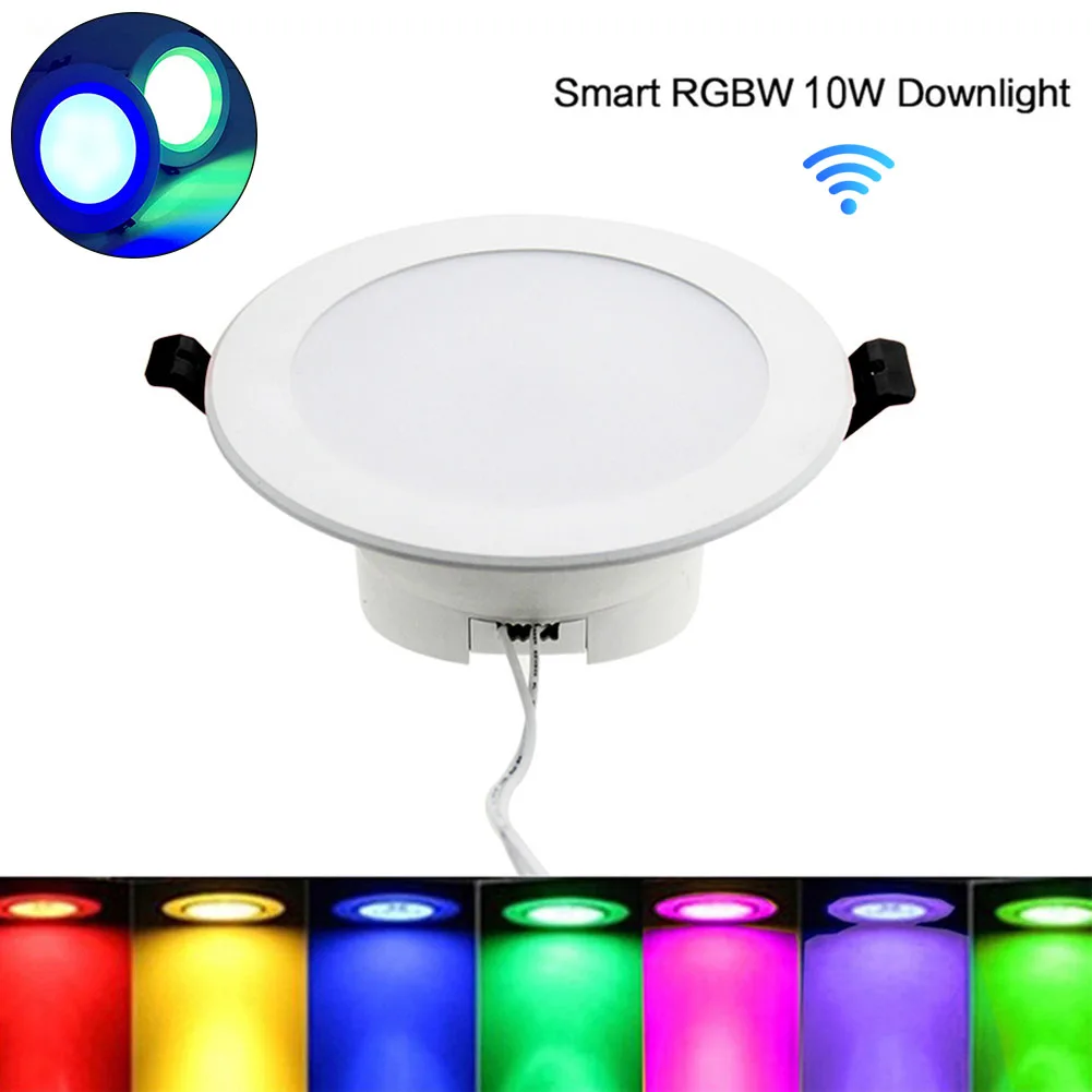 

4 Inch Super Market Timing LED Bulb Living Room Indoor Ceiling APP Control Embedded Round WIFI Smart Downlight Color Change RGB