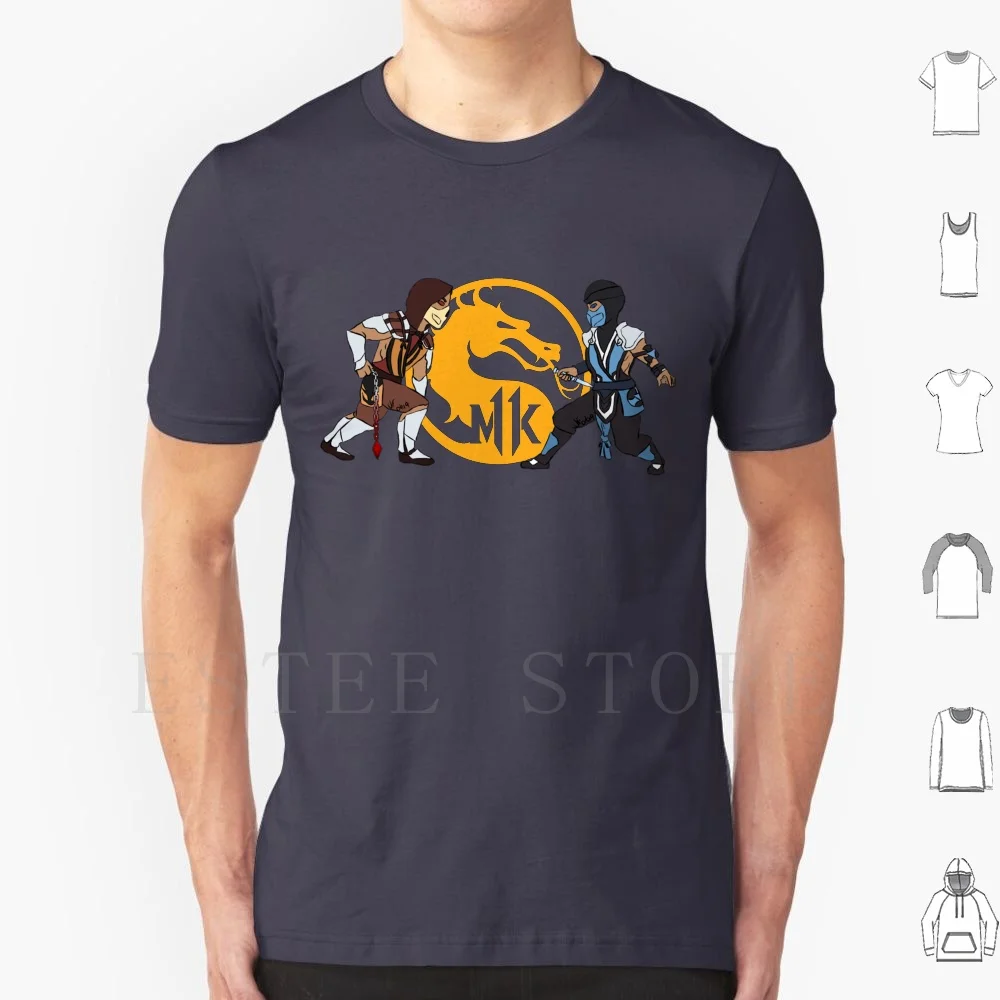 11 Scorpion E Sub Zero T Shirt Stampa Cotone Mortal Kombat Mk11 Scorpion Sub Zero