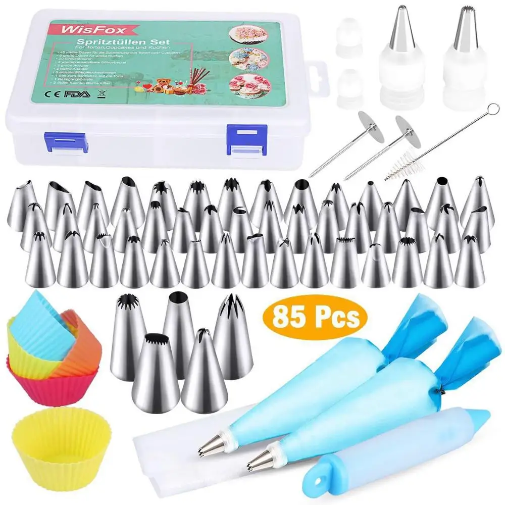 

New85 Pieces Of Cake Tool Set Cake Decorating Mouth Decorating Bag Cream Baking Tool Set Decorating Bag Cake Decorating Tool