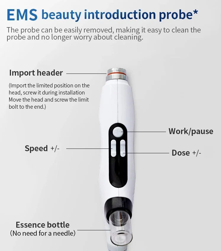 EMS инжектор мезо пистолет Корея удаление морщин RF иглы бесплатно инъекции лица увлажняющий красота спа машина