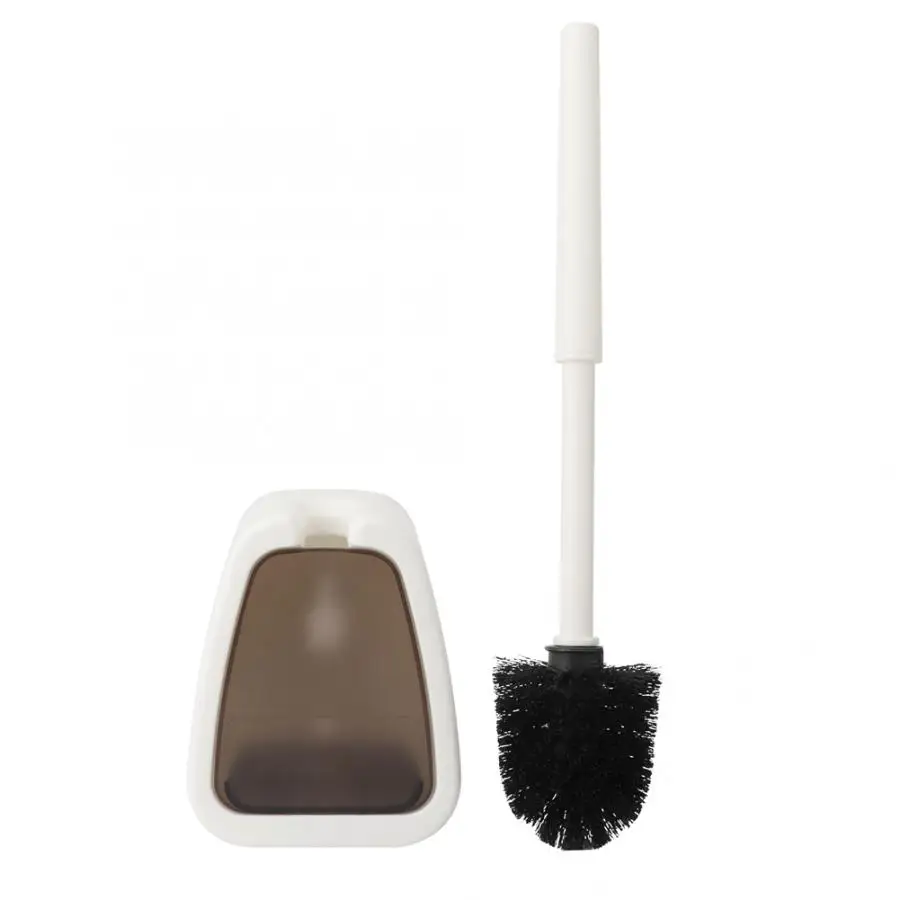 Черный Cleaning Brush with Base Wall-Mounted Bathroom Toilet Cleaner Set Toilet Brush Holder Bathroom Accessories Bathroom Scrubber - Цвет: Черный