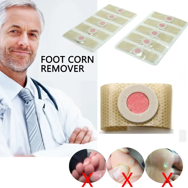 10Pcs-Sumifun-Feet-Corns-Removal-Patch-Pain-Relief-Warts-Remover-Foot-Callus-Medical-Plaster-Soften-Skin