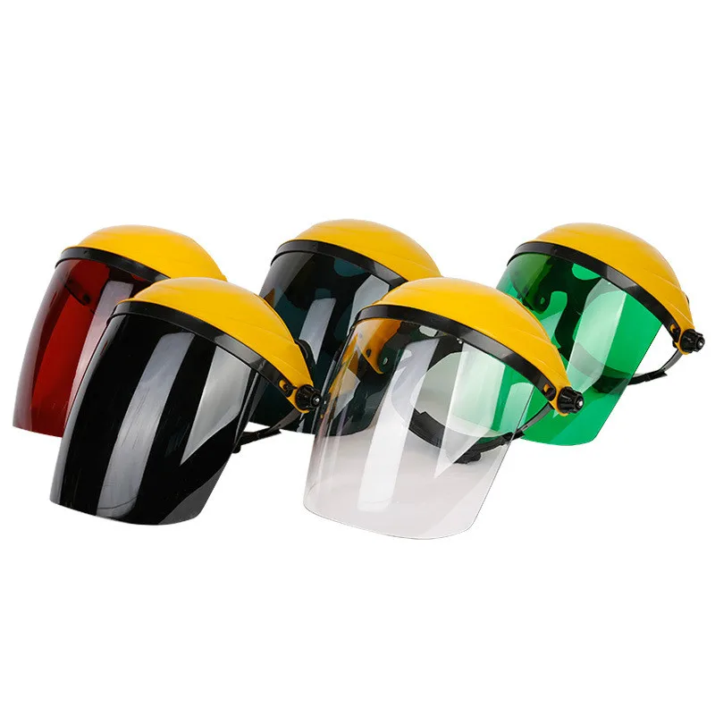 

Portable Protective Mask Head-mounted Yellow Top Shield Shock-proof Welded Mask Protective Mask