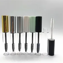 Новинка 200 шт./лот, 10 мл, портативная пустая тушь для ресниц, флакон для ресниц, контейнер для жидкости, черная крышка, многоразовые флаконы для макияжа