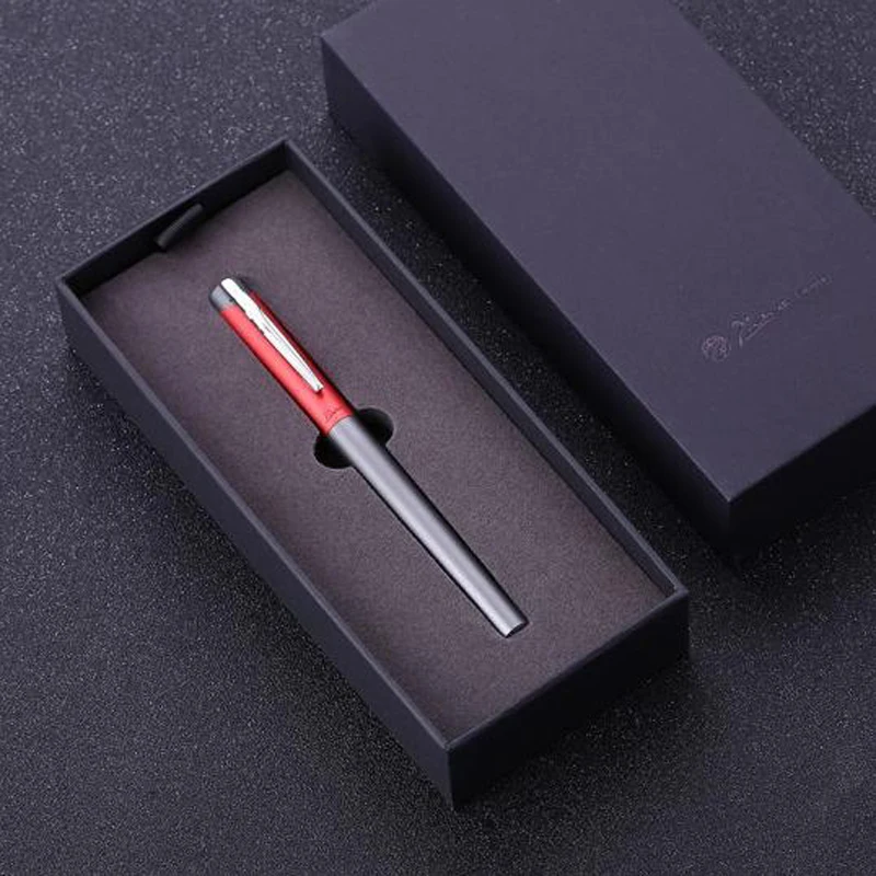 Picasso Pimio 963 Metal Classic Fountain Pen Red Marie Curie Series Iridium Fine Nib Fit Office & School & Home Writing