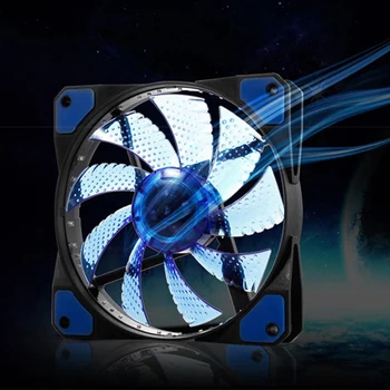 

LED Light Ultra Silent Cooling Fan Quiet Mini PC Computer Case Fans Cooler Plastic Easy Installed 2 Connectors Heatsink Desktop