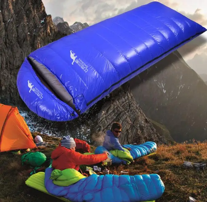 BECKLES Outdoor hiking camping breathable duvet sleeping bag adult 95% goose down light warm travel sleeping bag can be stitched