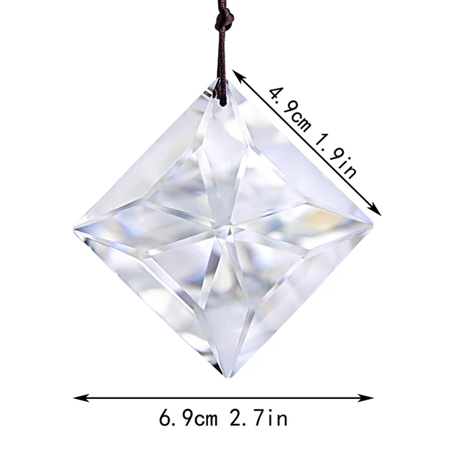 H & D 50 Mm -Es Függő Arcú Kristályok Napsütő Dísz Ablak Prizmák Szivárványkészítő Csillár Medál Karácsonyfa Dekoráció Ajándék - Image 6