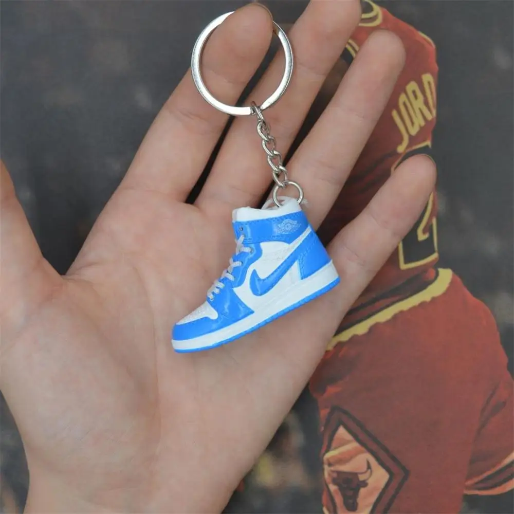 one shoe keychain 3D Air Jordan AJ11 брелок с кроссовком обувь concord модель кулон подарки - Цвет: one shoe keychain