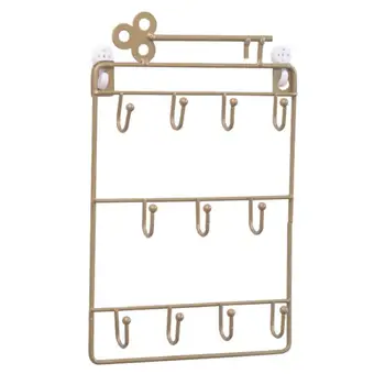 

Modern Style Iron Wall Mounted Storage Hook 11 Hangers Hooks Key Holder Coat Hat Scarf Rack Durable Wall-hooks Home Storage Hold