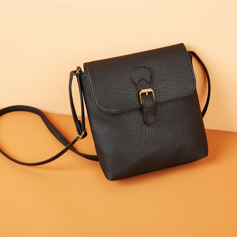 Qianxilu Small Women Messenger Bag Soft Washed PU Leather Crossbody Bag Shoulder Bags Female Handbag Purses Chain High Quality