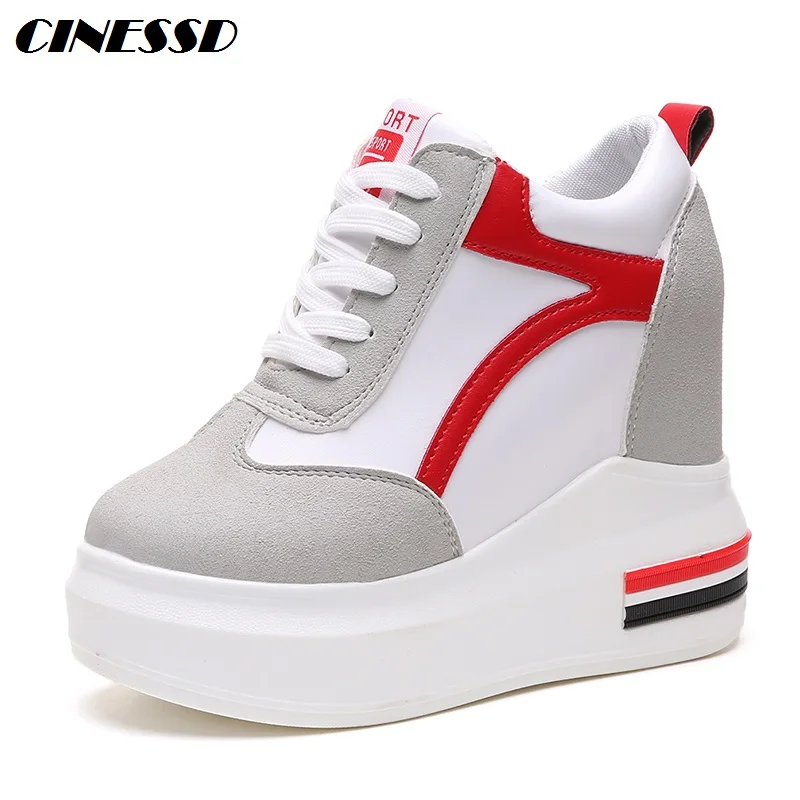 

New style inside heightens woman's shoe 12cm various take wedge heel athletic platform ake shoe female recreational sole shoes