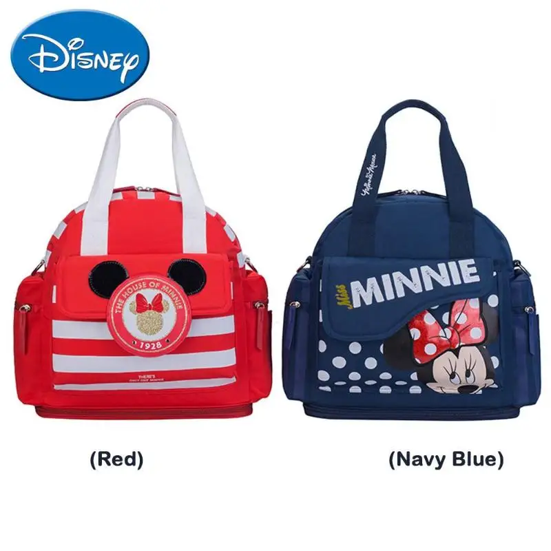 DISNEY модная сумка для подгузников классический мультфильм уход за новорожденным Мумия сумка Оксфорд Ткань подгузник Органайзер сумка на плечо Микки Минье сумка