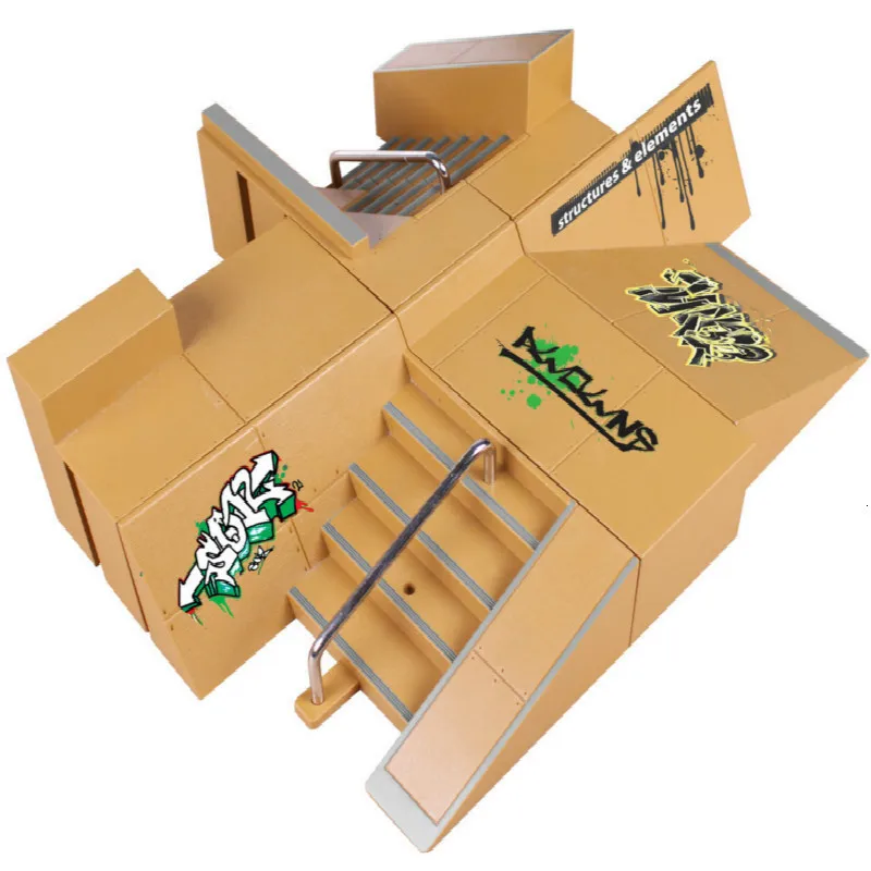 

8pcs/1Set Skate Park Kit Ramp Parts for Fingerboard Mini Finger Skateboard For Extreme Sports Enthusiasts Sport Training