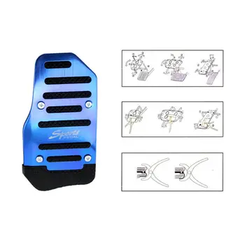 

Universal Non-Slip Blue Automatic Gas Brake Foot Pedal Pad Cover Accessories 15.1*8.2cm Accelerator Pad Cover