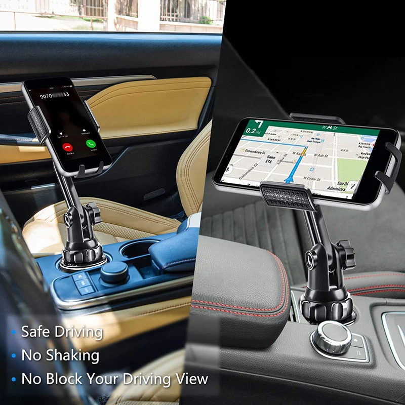 360 градусов Регулируемый автомобильный держатель для чашки для iPhone Универсальное автомобильное крепление для Xiaomi кронштейн интерьерные аксессуары держатель для напитков
