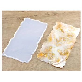 

Crystal Epoxy Resin Mold Rectangular Tray Casting Silicone Mould DIY Crafts Decorations Making Tools