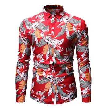 

MOGU Brand 2019 Novelty Men's Shirt Stylish Style Wearable Style Thin Fabric Floral Men's Blazier Men's