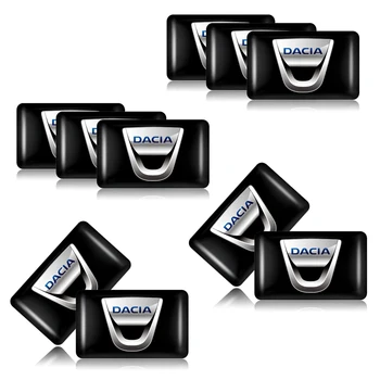 

Car Styling 10pcs 3D Epoxy Decoration Emblem Sticker Fit for Dacia Duster Logan Sandero 2 Mcv Sandero Interior Decal Accessories