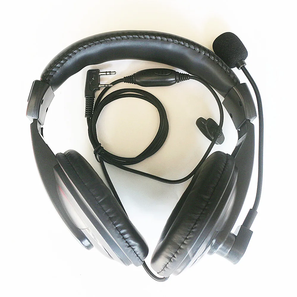 2 Pin Over Head Headset Headphone Earphone Boom Mic For