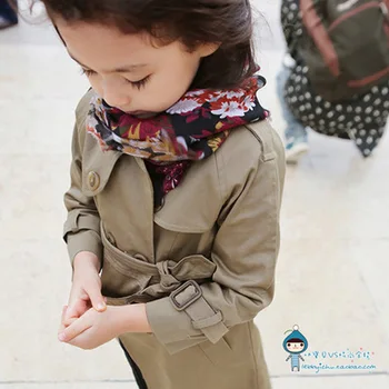 

2020 Christmas Korean Toddlers Girls Jacket Windbreaker Dress Coat Long Kids Trench Outwear Oversized Loose Trench Costume 8 10
