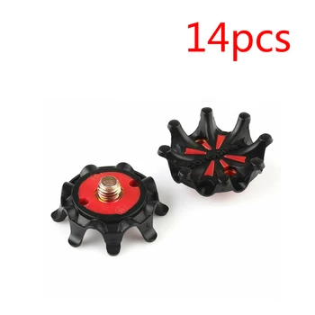 

14pcs Rubber Sports Cleat Screw Training Aids Anti Slip Flexible Replacement Parts Fast Twisted Durable Outdoor Golf Shoe Spikes