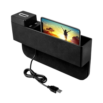 

Car space Filler,Car space Organizer,Car Seat Side Pocket,Car Pocket Organizer With Coin Box And 2 Usb Charging Hub For Cell Pho
