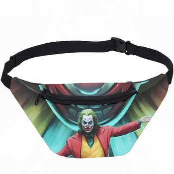 

Waterproof Men Waist Bags Phone Chest Belt Bag For Female Fashion Designer Fanny Pack 2020 The Joker Printing Belly Waist Packs