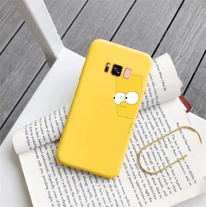 Забавный чехол для телефона Homer J. Simpson, Черный силиконовый чехол для Samsung Galaxy S8 s9 plus s10 plus note 9, Мягкая матовая задняя крышка с рисунком, сумка