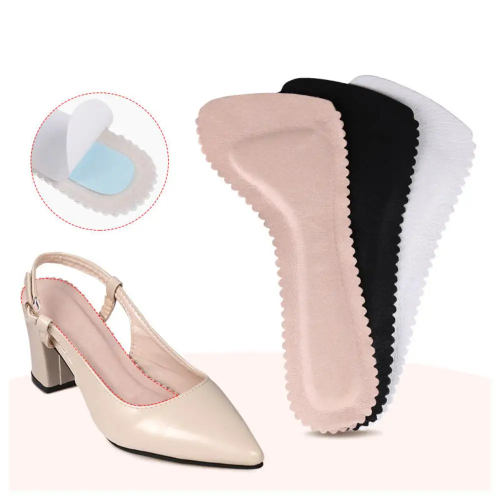 

1 Pair Anti-Slip Sweat-absorbent Massage Insoles Seven-point Pad Leather Half Pad Women Feet High Heel Insoles Orthotics Inserts