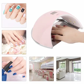 

HOT 48W Professional LED UV Nail Lamp Nail Polish Dryer For Curing Nail Gel Polish Nail Art Manicure Tool SUN6 EU Plug New