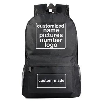 

Customized Print DIY Your like Photo or Logo Boy Girl Student School bag Teenagers Schoolbags Canvas Women Bagpack Men Backpack