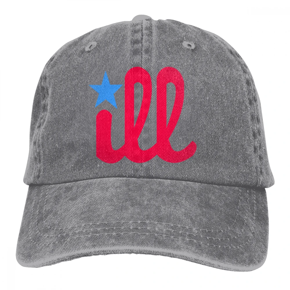 Philly Ill Casquette черные унисекс Мужские Женские джинсовые бейсболка с ремешком кепки регулируемые Гольф папа шляпа