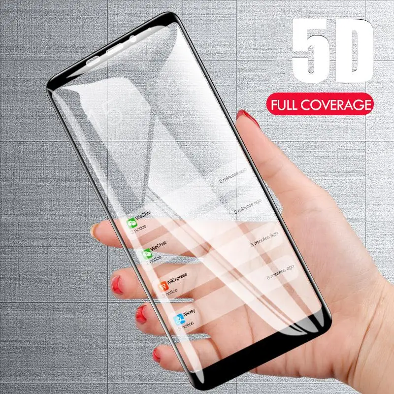 

5D Full Coverage Tempered Glass For Samsung Galaxy A50 A40 A30 A20 A10 For Samsung A6 A8 J4 J6 A9 A7 2018 Screen Protector Film