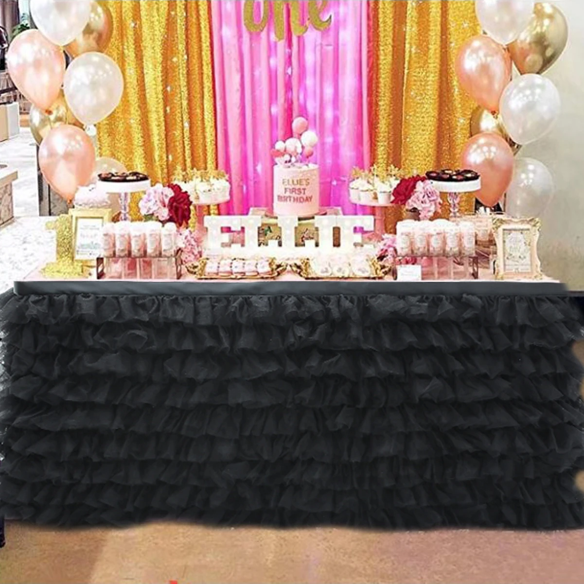 Hochzeitsfeier Tull Tutu Tisch Rock Geschirr Geburtstag, Рождественский Декор