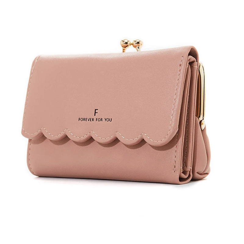 

2019 New Women Wallet Small Fashion Coin Purse Short Multi-color PU Leather Female Clutch Money Bag Card Holder Mini Wallets