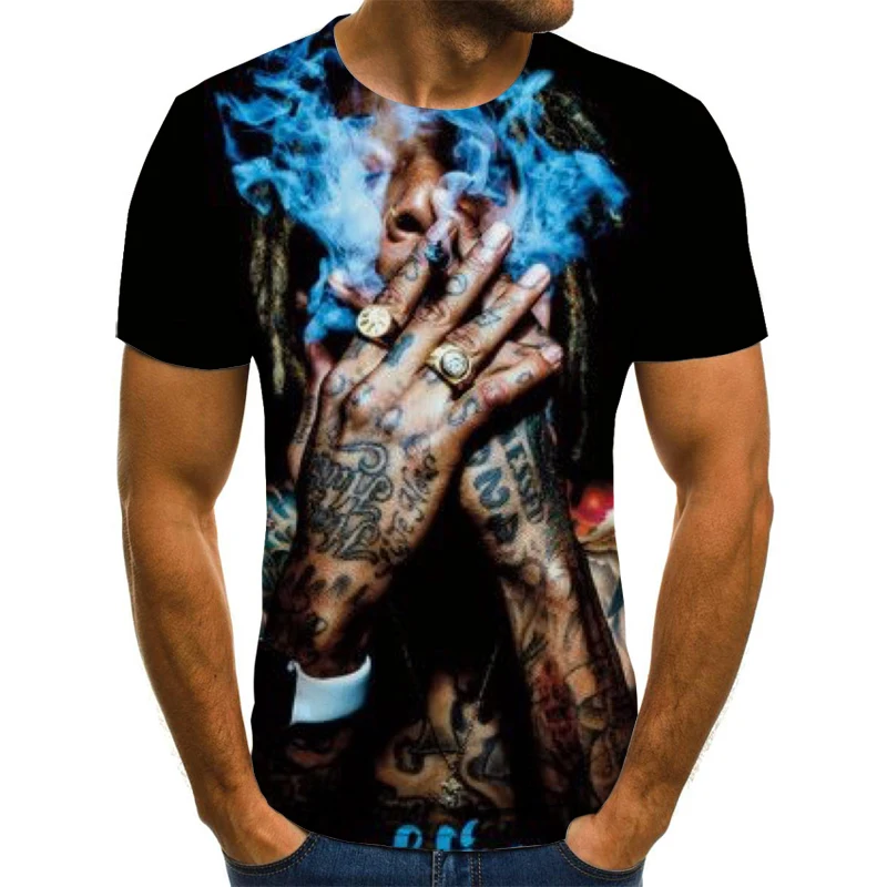 Funny 3D Abstract t shirt Men Short Sleeve Streetwear Top Tees Flowers Animal 3D Printing tee shirt
