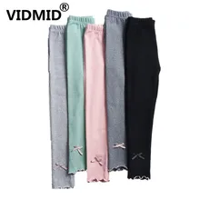 VIDMID/Леггинсы ярких цветов для девочек детские хлопковые леггинсы штаны для маленьких детей, брюки детские теплые штаны, одежда для детей возрастом от 3 до 8 лет, 4114 05