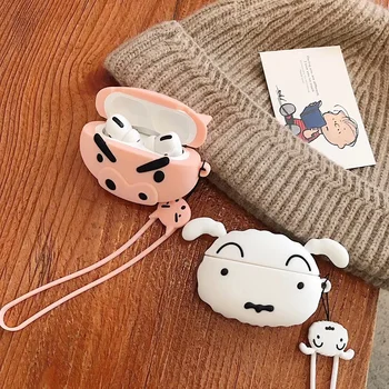 

Soft Silicone Cartoon Cute BURIBURI/White Dog 3D Airpods 1/2/Pro Protective Case Buy One Get Corresponding Ring Free