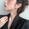 FLASHBUY Single New Korean Rhinestone Earrings 2022 Shiny Drill Arc Ear Hanging Clip Earrings for Women Minimalist Ear Cuff ► Photo 3/6