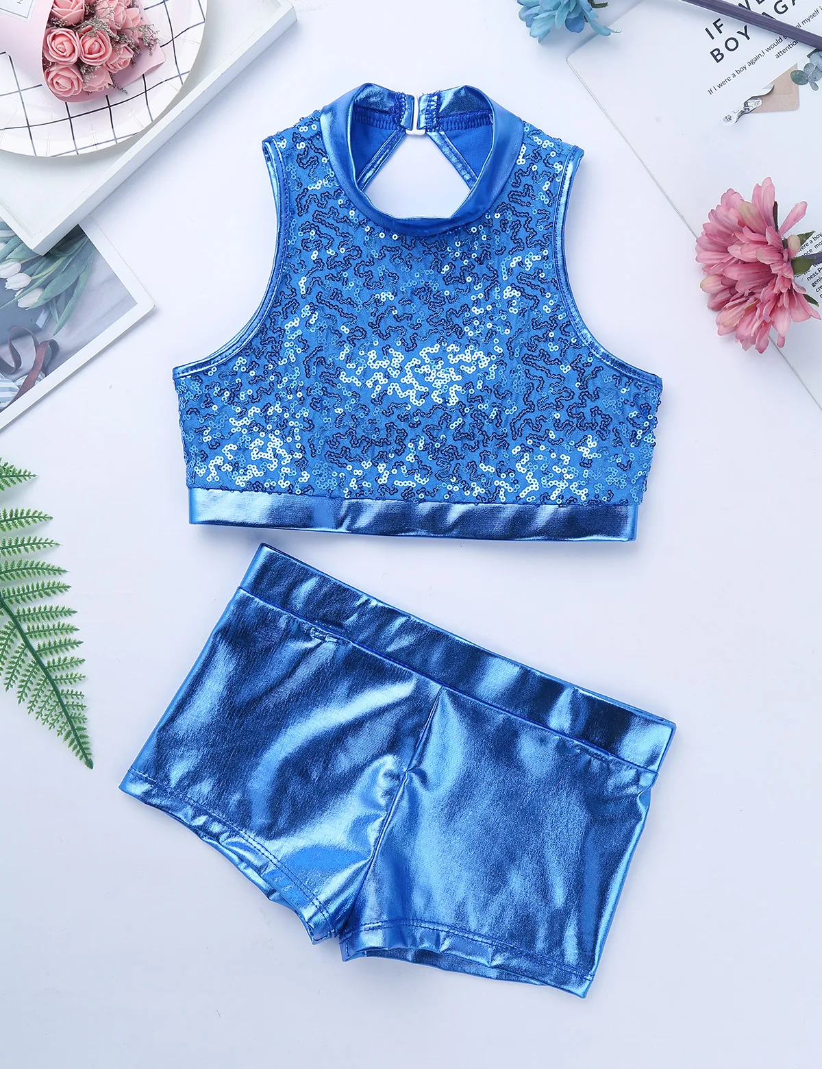 Sequins Kids Girls Jazz Dance Costumes Ballet Gymnastics Leotard Shorts Set for Birthday Gift Ballet Class Performance Clothes Sequins Kids Girls Jazz Dance Costumes Ballet Gymnastics Leotard Shorts Set for Birthday Gift Ballet Class Performance Clothes