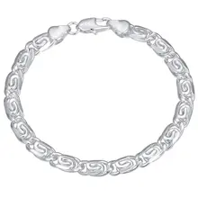 GENBOLI мужской браслет серебряного цвета из нержавеющей стали и мужской аксессуар хип-хоп вечерние ювелирные изделия в стиле рок