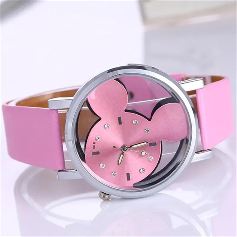 Женские часы с Микки Маусом из нержавеющей стали женские часы Relojes Mujer Montre Femme2019 Saati 844
