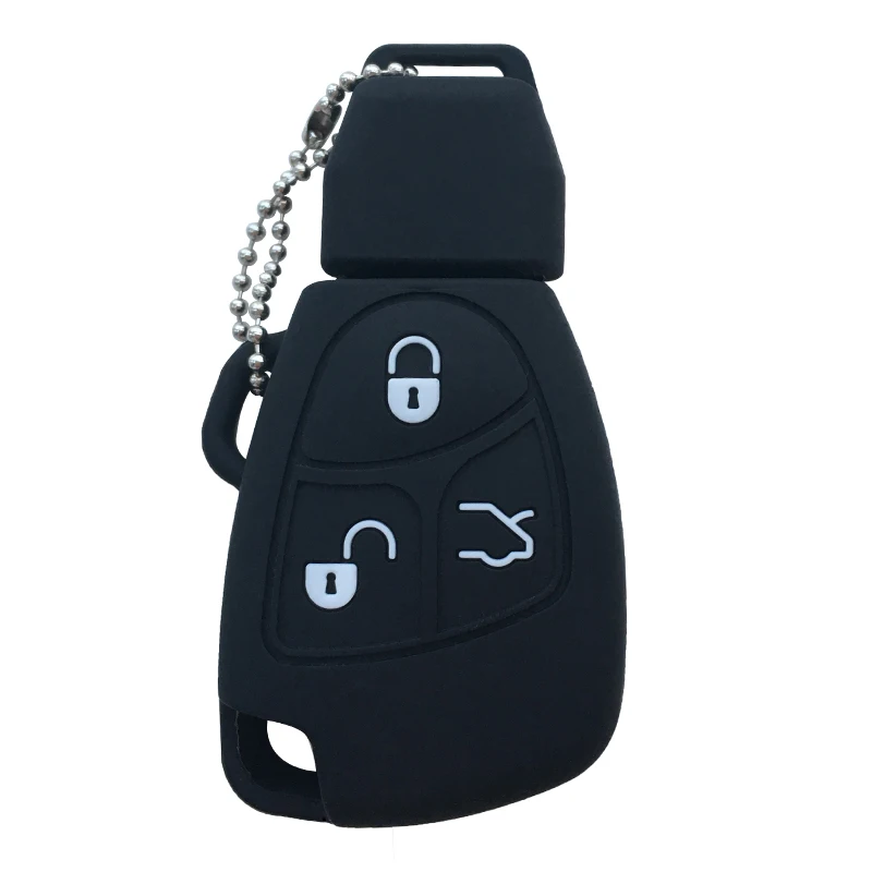 4 Botones Protección Antiarañazos Funda Para Llave De Mercedes - Piel Y Metal, Compatible Con Clase C, S, GLC, GLE, EQE, EQS 2023-2025 (4 Botones), Con Llavero Protección Llave 4 Botones