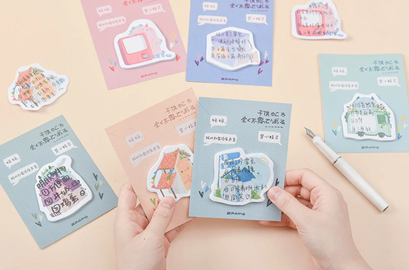 Красочные Kawaii блокнот для заметок милый мультфильм липкие заметки украшения офиса планировщик студенческий блокнот школьные принадлежности 02148