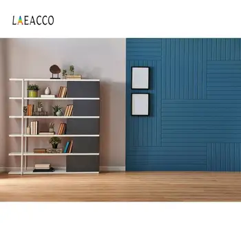 

Laeacco Photographic Backdrop Interior Bookshelf Modern Room Wooden Floor Customize For Photography Backgrounds For Photo Studio