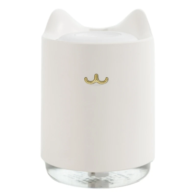 USB Ultrasonic Air Humidifier Desktop 320ML Cute Cat Water Mist Diffuser Night Light Moisture Keeper